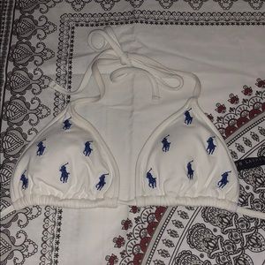 Ralph Lauren white bikini top.